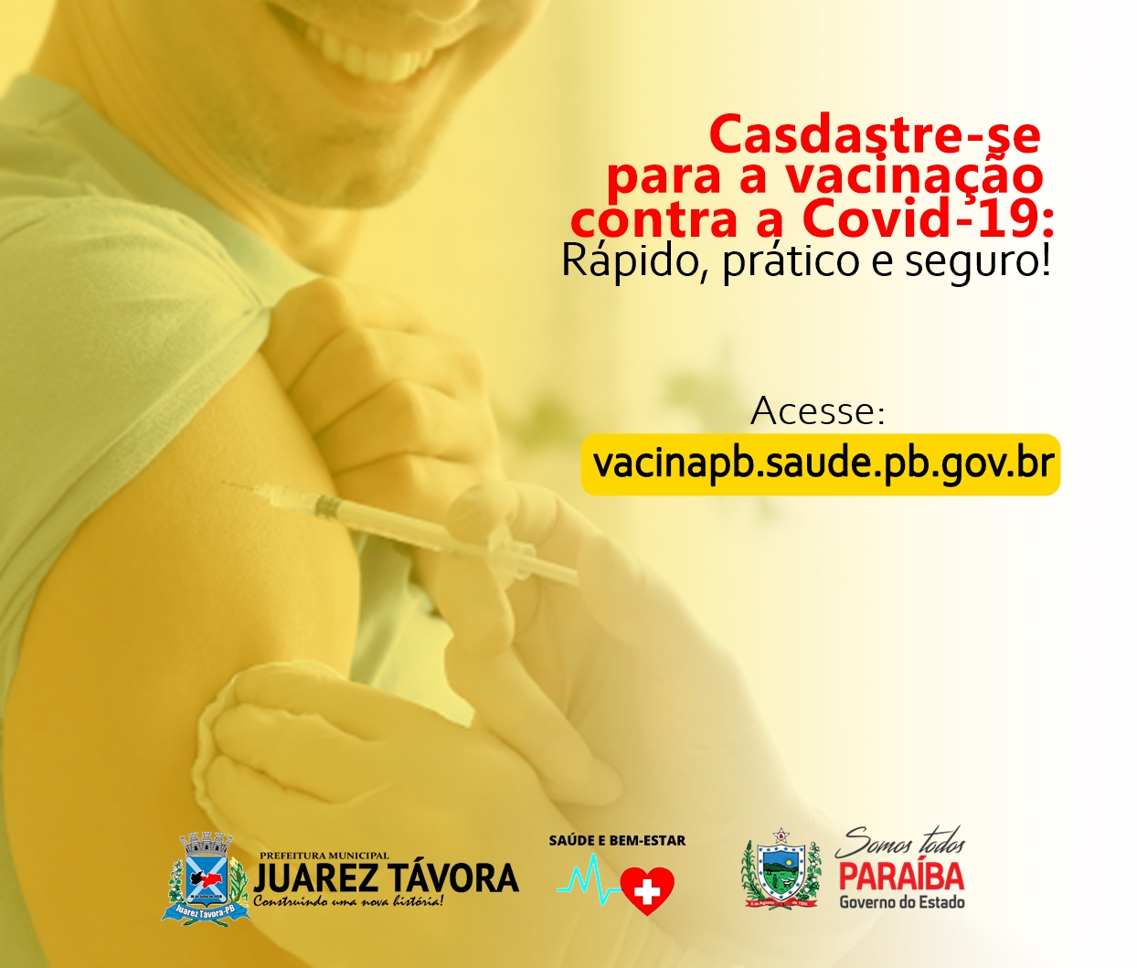 CADASTRE-SE PARA A VACINAÇÃO CONTRA O COVID-19