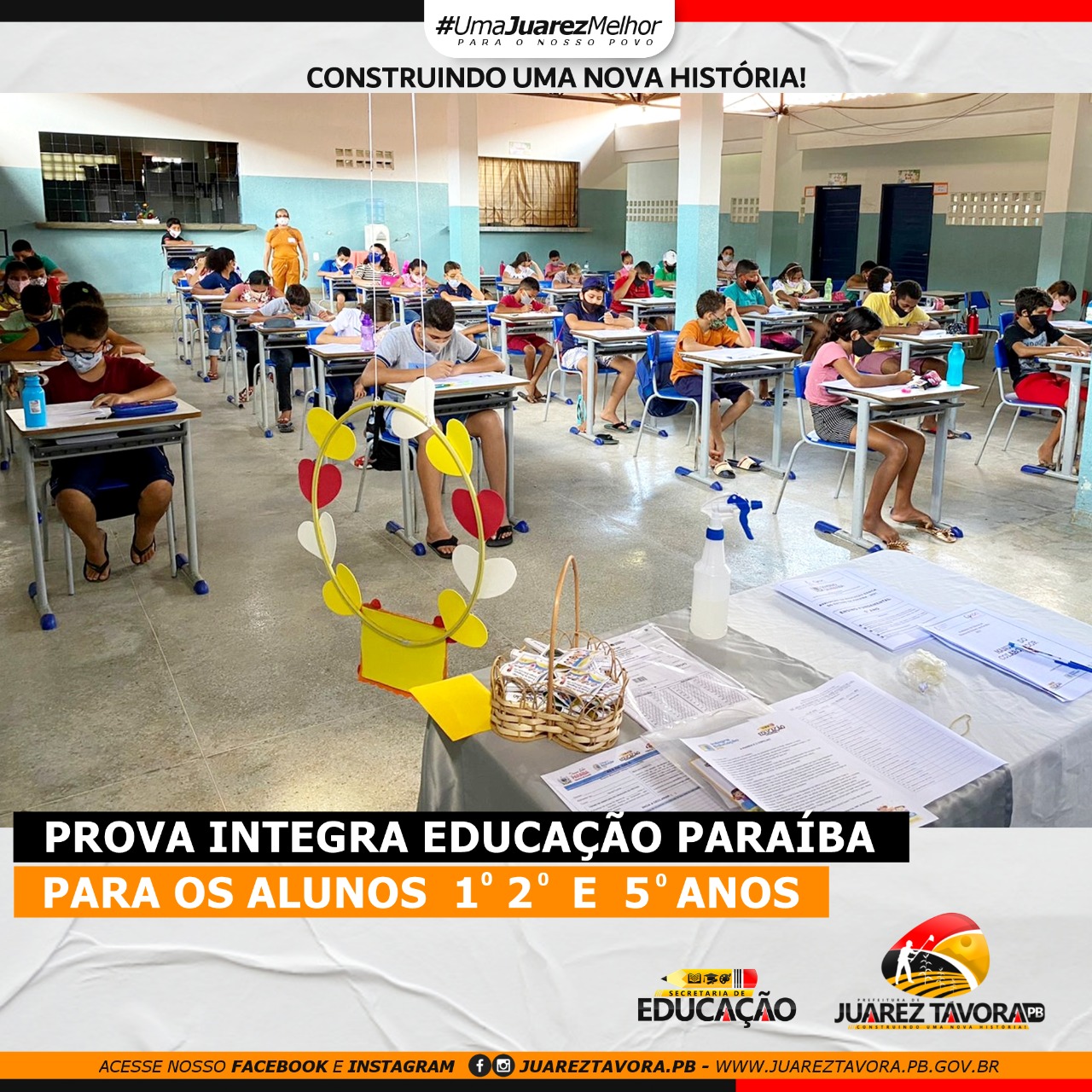 Secretaria de Educação de Juarez Távora realiza avaliação em Larga Escala do programa Integra Educação Paraíba