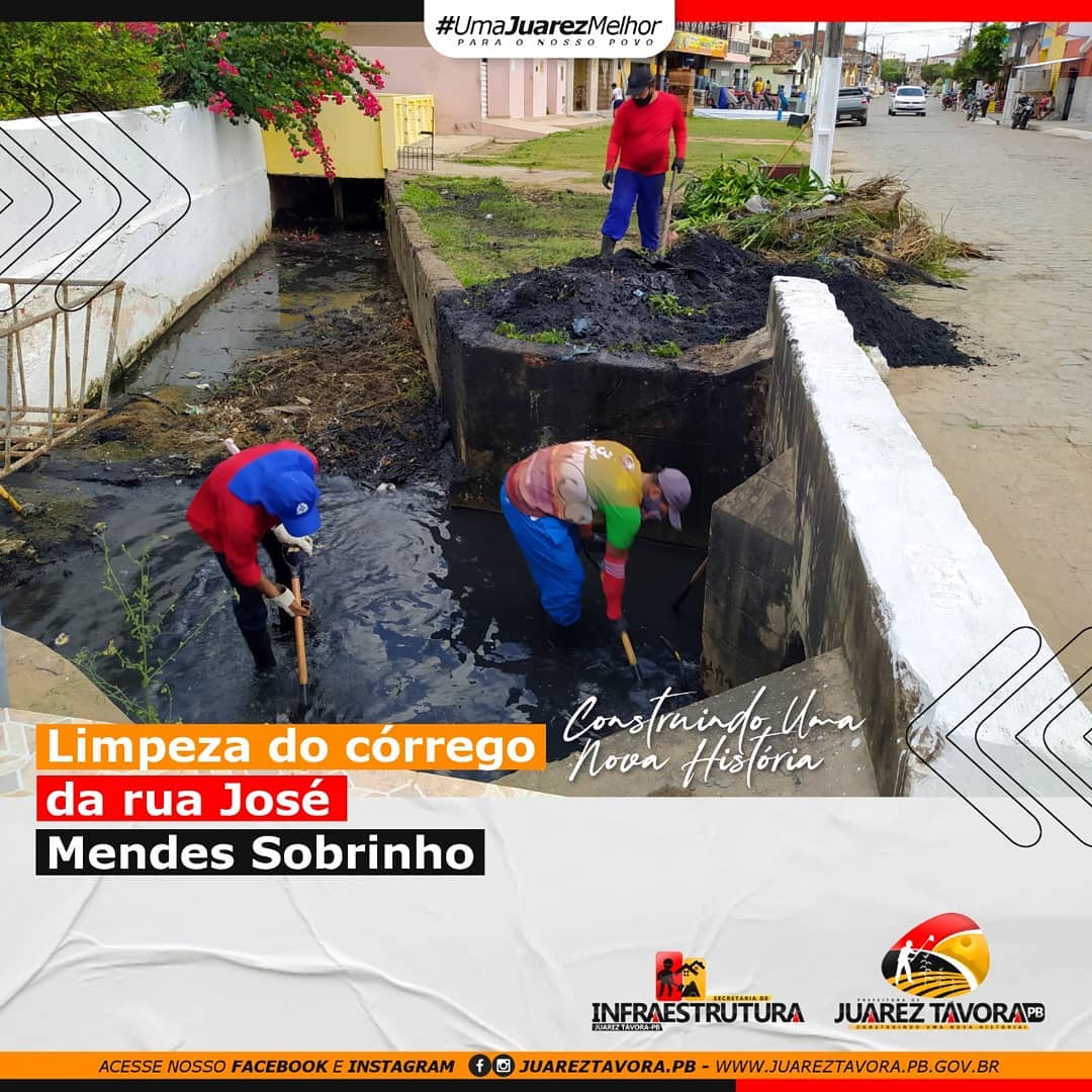 Iniciamos a limpeza do córrego da rua José Mendes Sobrinho