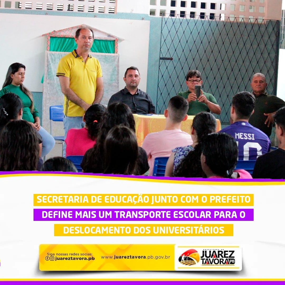 Prefeitura de Juarez Távora disponibiliza mais um transporte escolar para os universitários