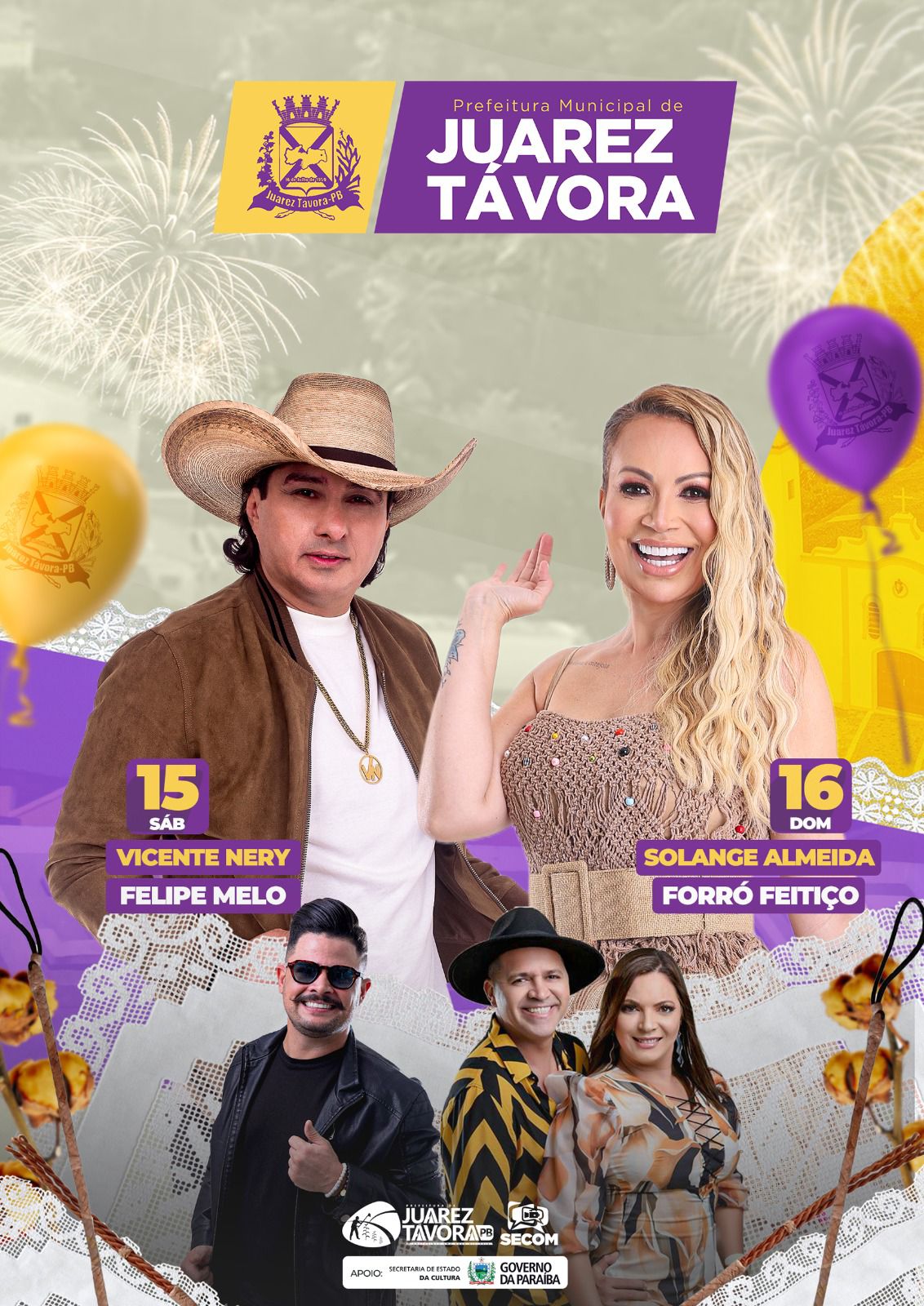 Prefeitura de Juarez Távora convida população para prestigiar festividades de Emancipação Política