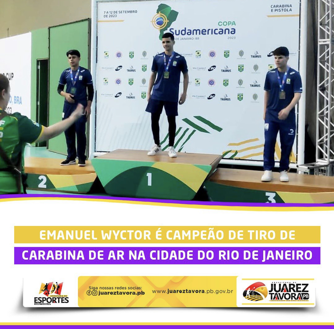 Atleta juarezense é campeão da Copa Sudamericana Rio de Janeiro de Rifle e Pistola 2023