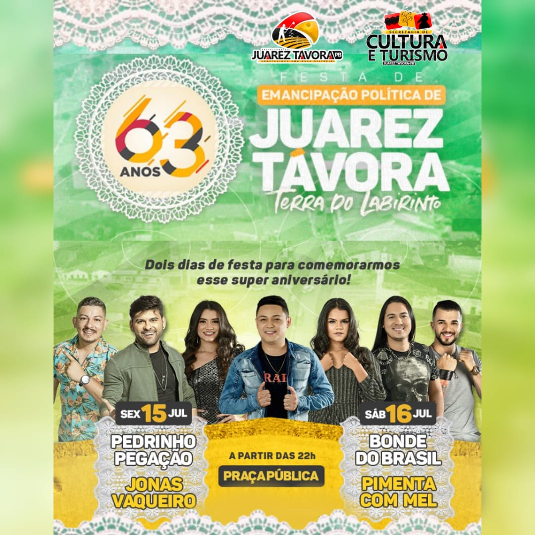 Festa de Emancipação Política de Juarez Távora começa nesta sexta-feira