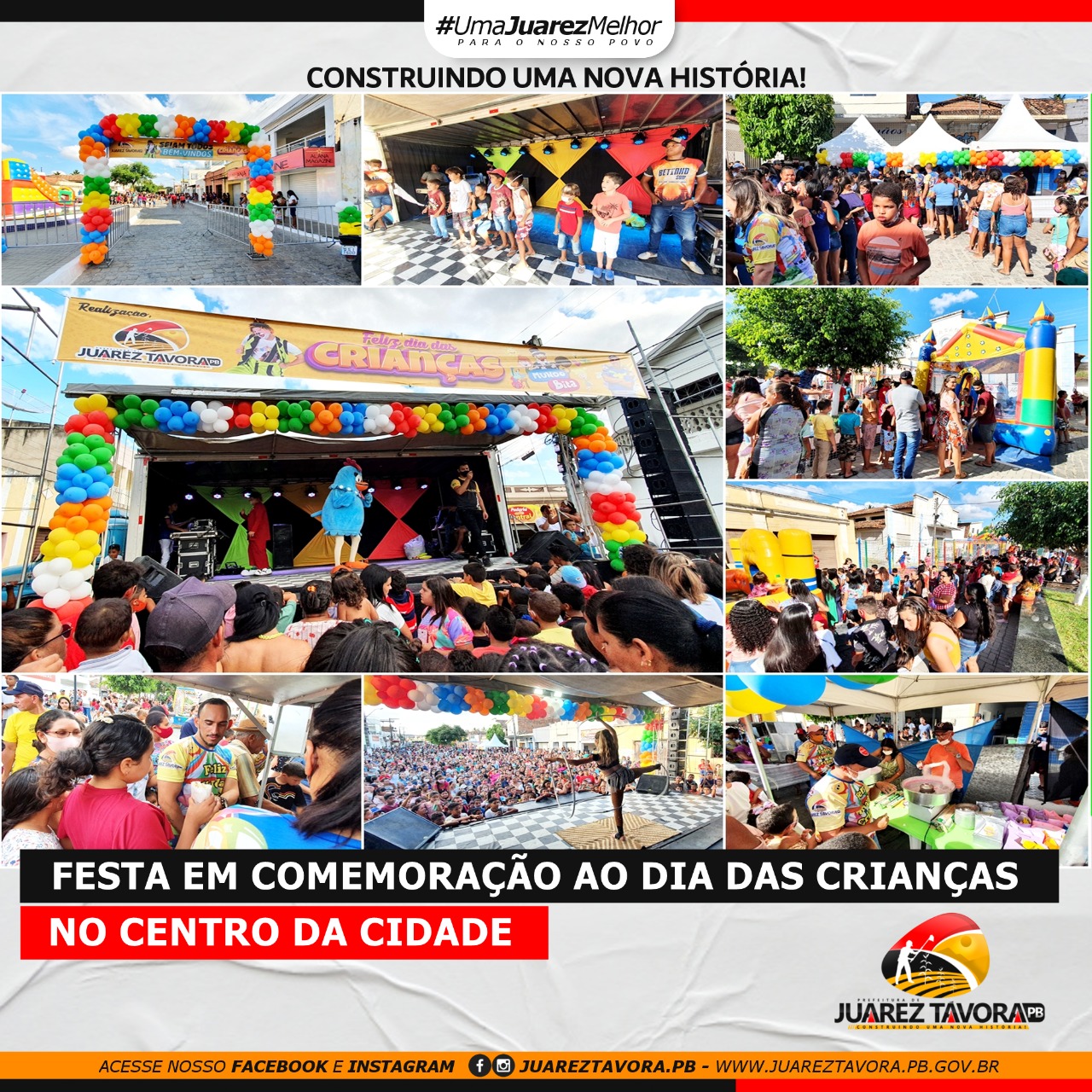 Prefeitura de Juarez Távora realiza festa em comemoração ao Dia das Crianças