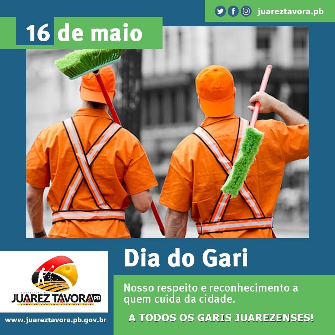 Hoje é o dia do Gari. 