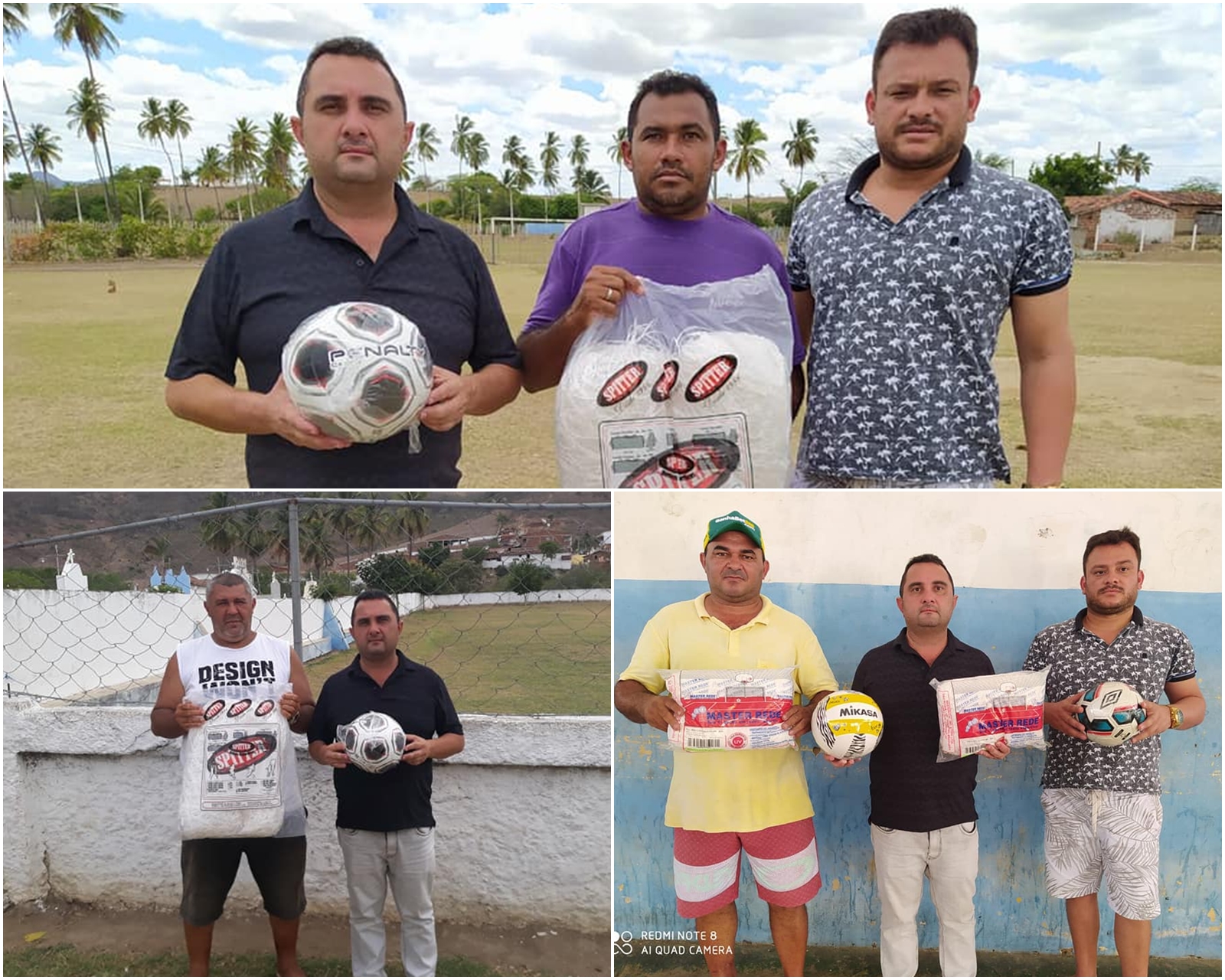 O PREFEITO ENTREGOU KIT ESPORTIVO PARA OS CAMPOS E A QUADRA MUNICIPAL