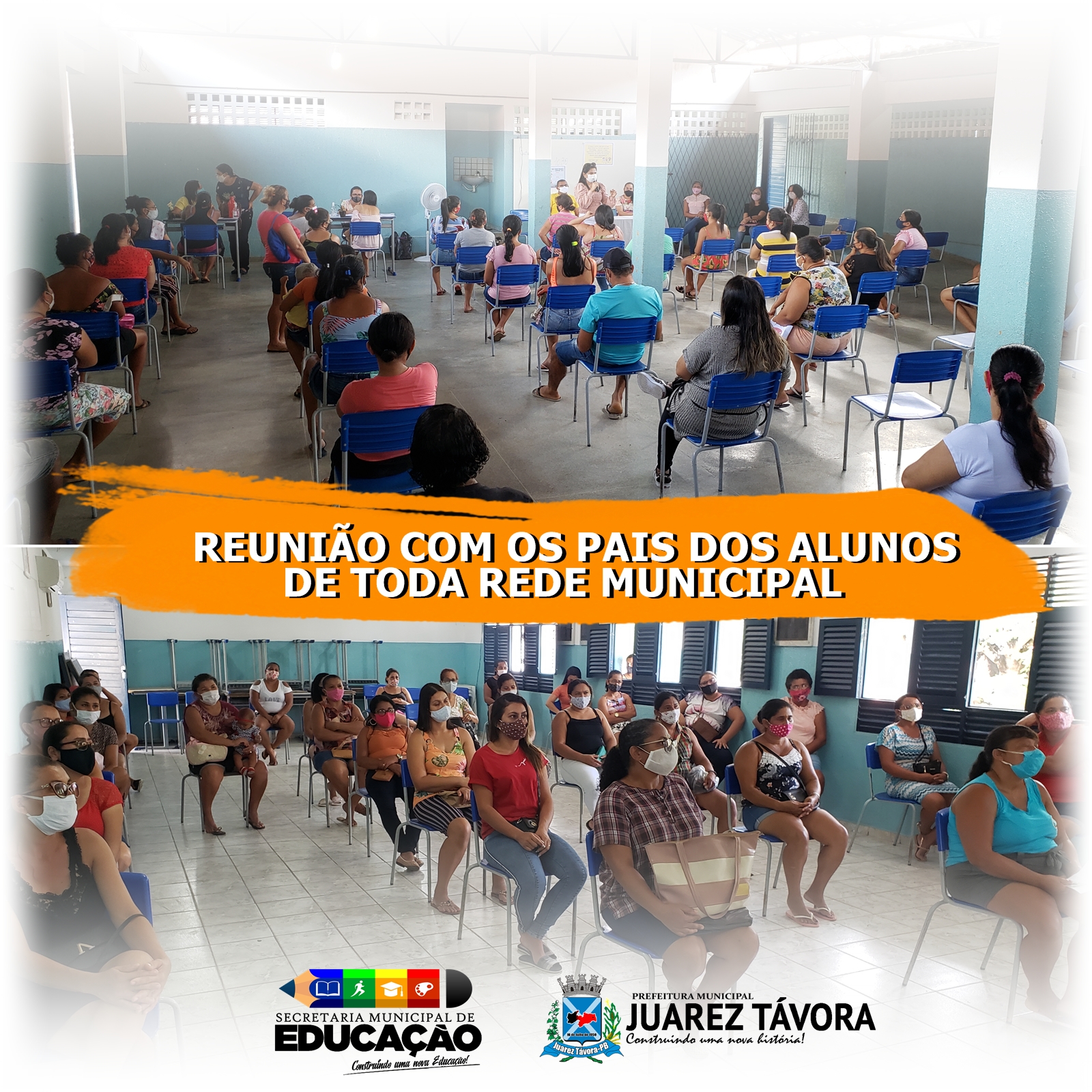 REUNIÃO COM OS PAIS DOS ALUNOS DE TODA REDE MUNICIPAL.