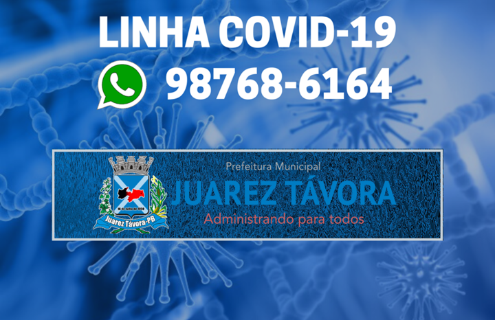 Comitê de Crise e Enfrentamento da Emergência em Saúde Pública de Juarez Távora disponibiliza a LINHA COVID-19 para tirar dúvidas e receber denúncias.