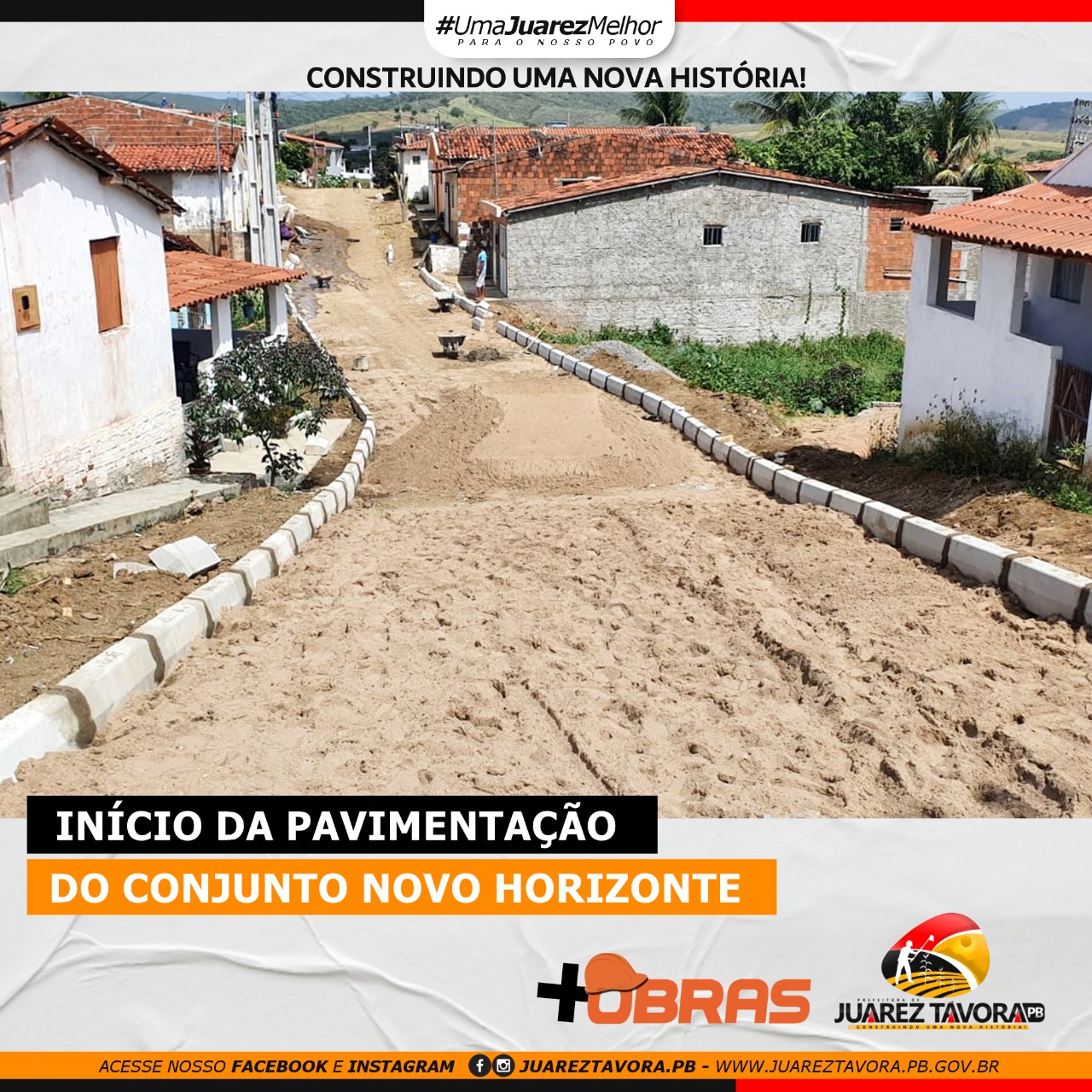 Prefeitura inicia obras de pavimentação do Conjunto Novo Horizonte