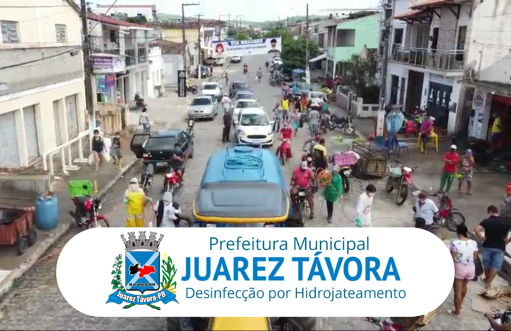 Prefeitura Municipal de Juarez Távora intensifica ações de combate ao Novo Coronavírus (Covid-19) com hidrojateamento.