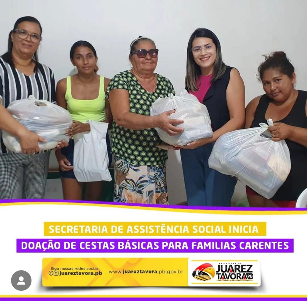 Assistência Social distribui cestas básicas para as famílias mais carentes do município