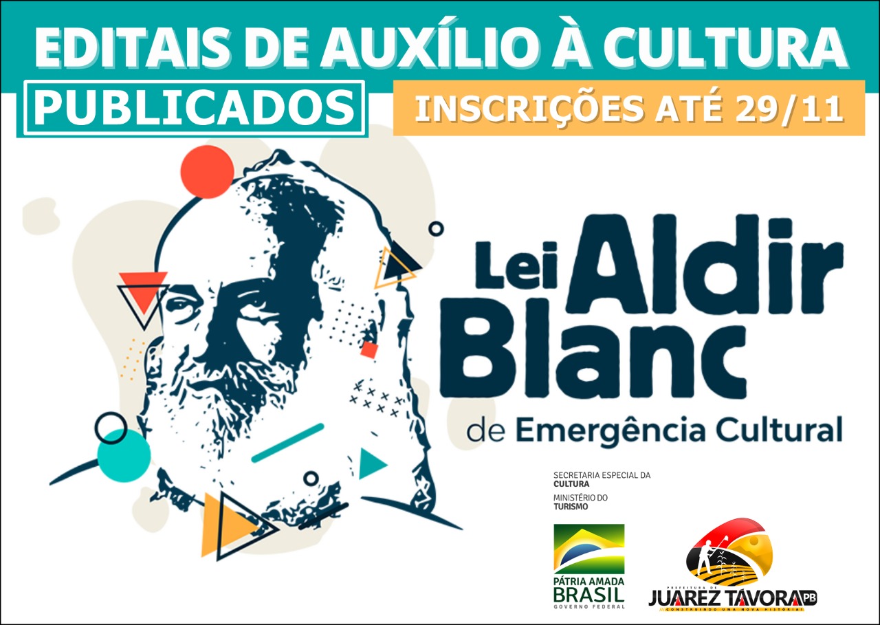 Publicado Editais da Lei Aldir Blanc, se dirigir até a secretaria de Cultura 