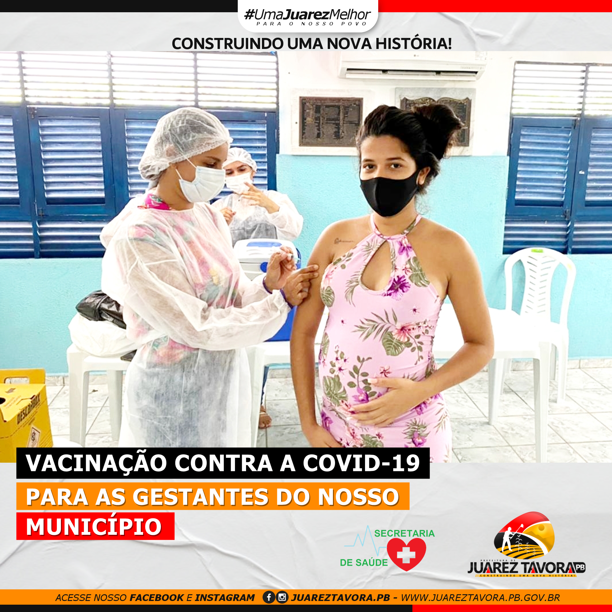 VACINAÇÃO CONTRA A COVID-19 PARA AS GESTANTES DO NOSSO MUNICÍPIO