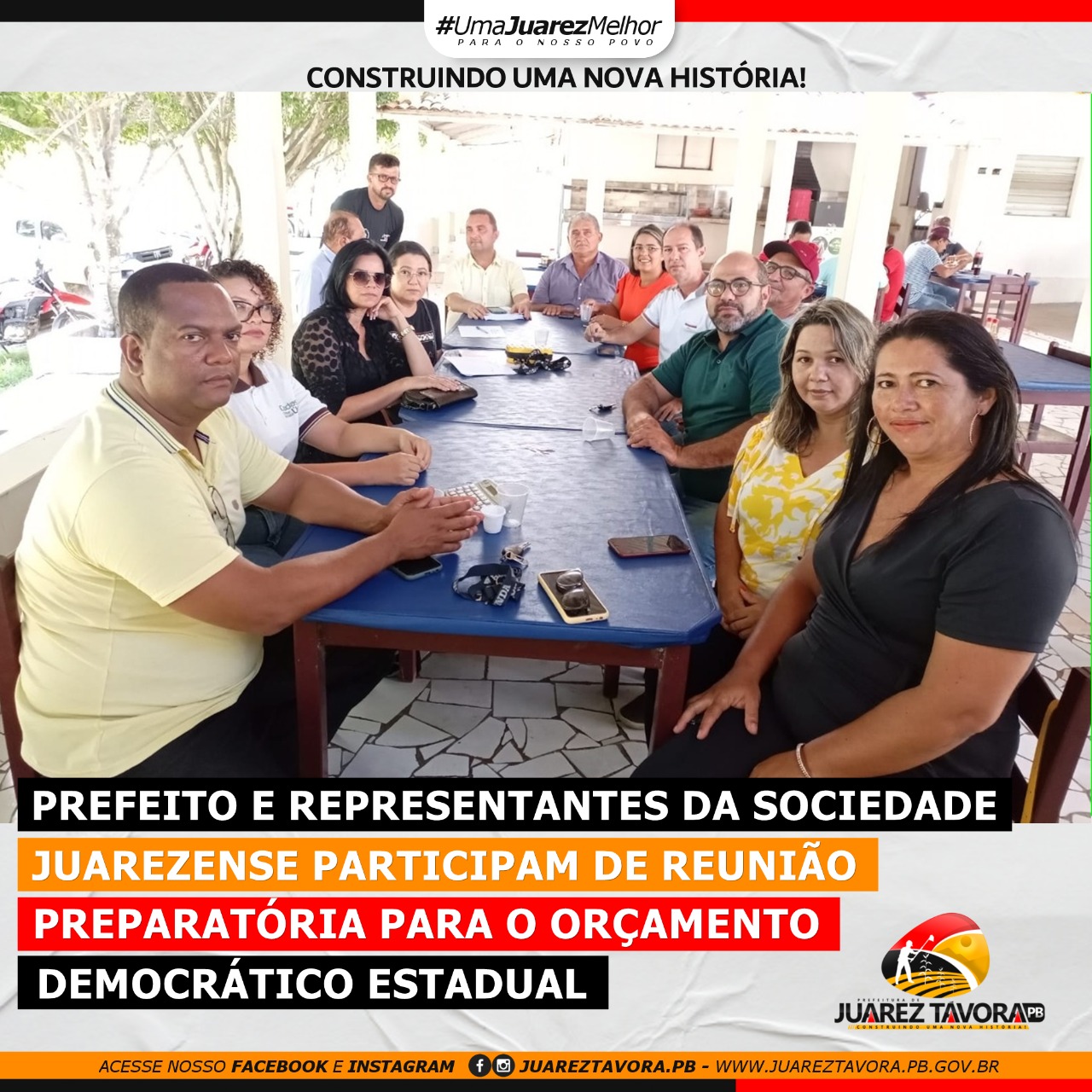 Prefeito e representantes da sociedade juarezense participam de reunião preparatória para o Orçamento Democrático Estadual