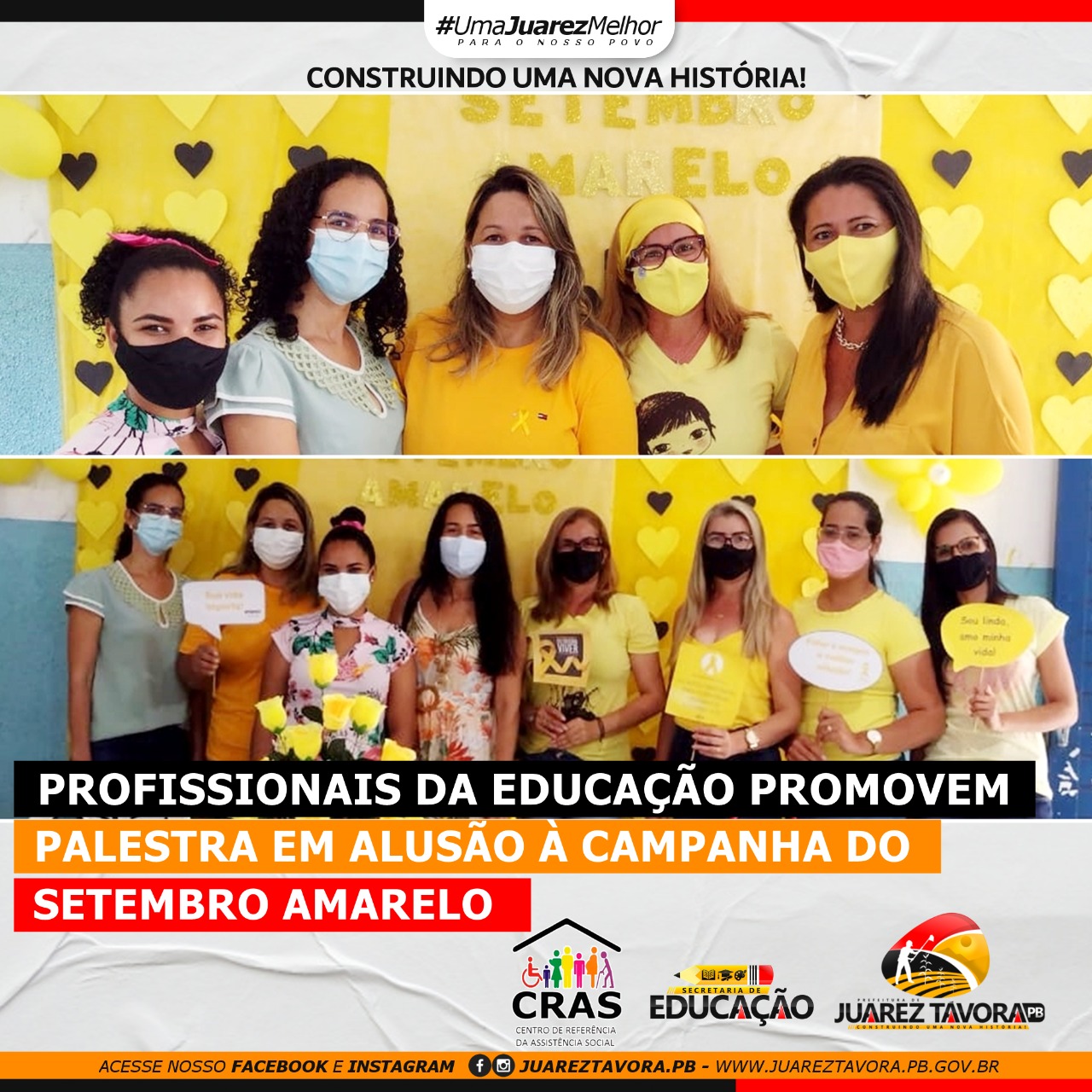 Profissionais da educação promovem palestra em alusão à campanha do Setembro Amarelo