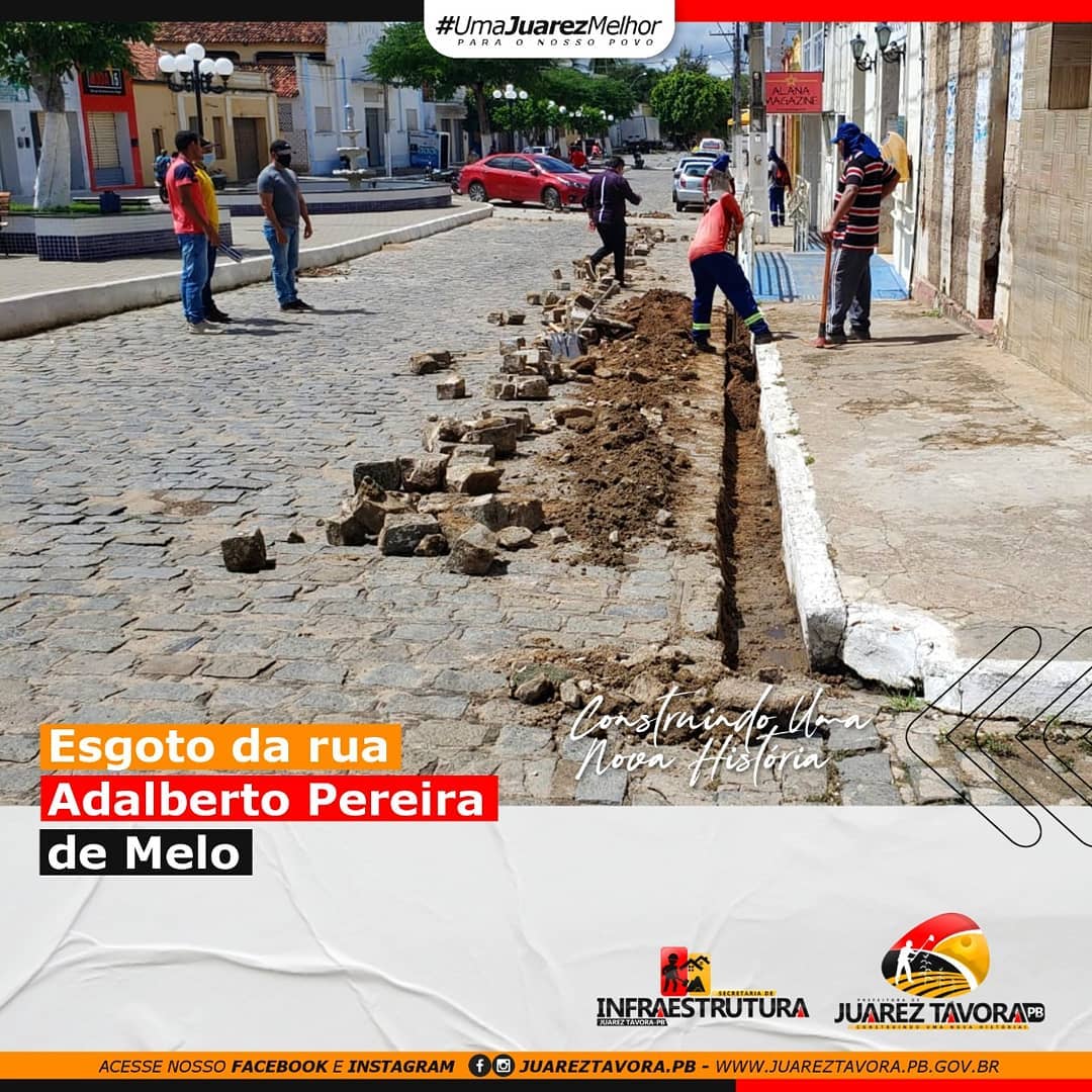 Iniciamos hoje a reforma do esgoto da rua Adalberto Pereira de Melo em frente aos Correios.